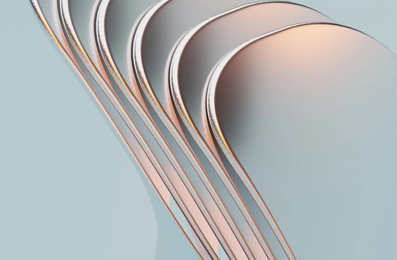 silver panels laying on top of each other