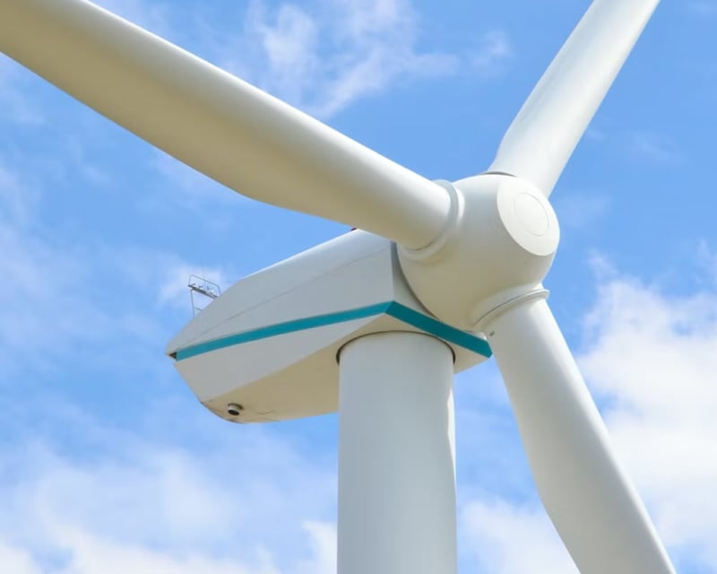 A wind turbine in use